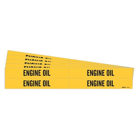 Brady Pipe Marker, Black, Engine Oil, PK5, 8786-4-PK 8786-4-PK