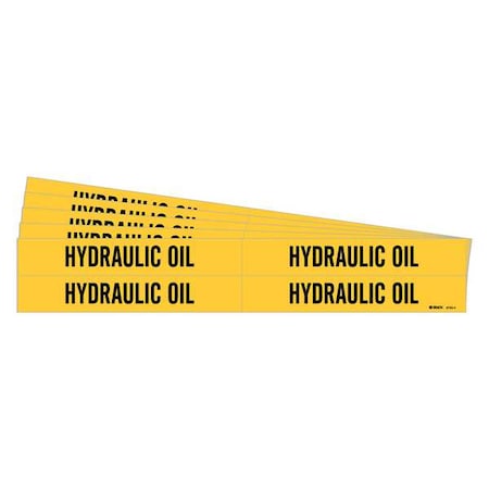 Brady Pipe Marker, Black, Hydraulic Oil, PK5, 8790-4-PK 8790-4-PK