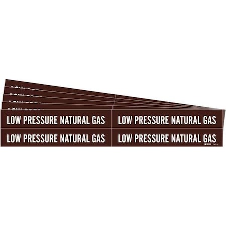 Brady Pipe Marker, Low Pressure Natural Gas, PK5, 7387-4-PK 7387-4-PK