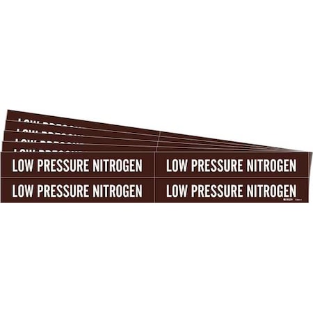 Brady Pipe Marker, Low Pressure Nitrogen, PK5, 7389-4-PK 7389-4-PK