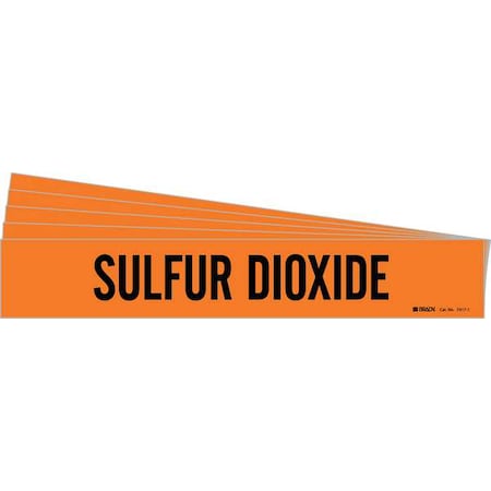 Brady Pipe Marker, Black, Sulfur Dioxide, PK5, 7417-1-PK 7417-1-PK