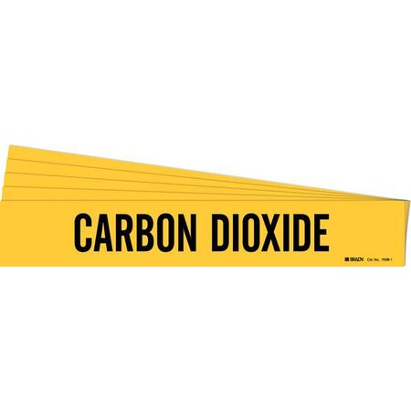 Brady Pipe Marker, Black, Carbon Dioxide, PK5, 7038-1-PK 7038-1-PK