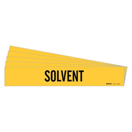 Brady Pipe Marker, Adhesive, Black, Solvent, PK5, 7266-1-PK 7266-1-PK