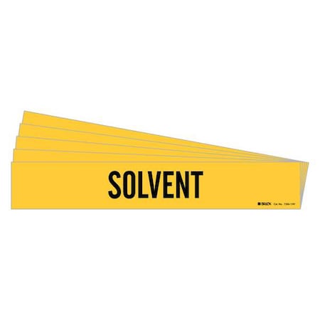 Brady Pipe Marker, Adhesive, Black, Solvent, PK5, 7266-1HV-PK 7266-1HV-PK