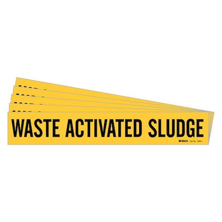 Brady Pipe Marker, Waste Activated Sludge, PK5, 7300-1-PK 7300-1-PK