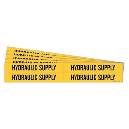 Brady Pipe Marker, Black, Hydraulic Supply, PK5, 7155-4-PK 7155-4-PK