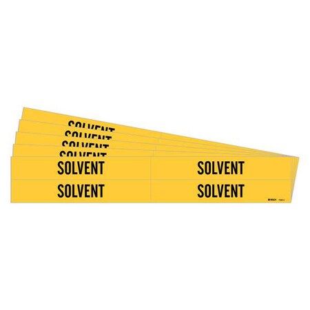 Brady Pipe Marker, Adhesive, Black, Solvent, PK5, 7266-4-PK 7266-4-PK