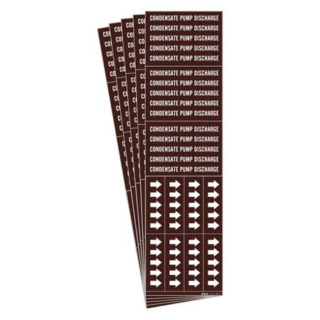 Brady Pipe Marker, PK5, 7347-3C-PK 7347-3C-PK
