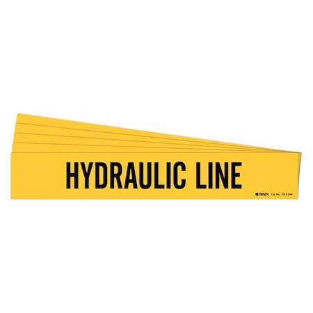 Brady Pipe Marker, Black, Hydraulic Line, PK5, 7153-1HV-PK 7153-1HV-PK
