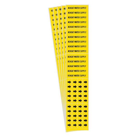 Brady Pipe Marker, PK5, 8803-3C-PK 8803-3C-PK