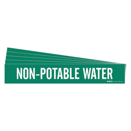 Brady Pipe Marker, Non-Potable Water, PK5, 7397-1HV-PK 7397-1HV-PK