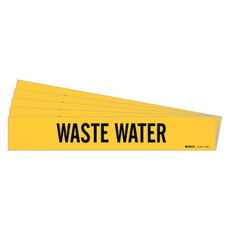 Brady Pipe Marker, Waste Water, PK5 7302-1-PK