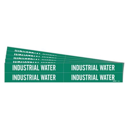 Brady Pipe Marker, Industrial Water, PK5 7163-4-PK