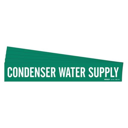 Brady Pipe Marker, Condenser Water Supply, PK5 7069-1HV-PK