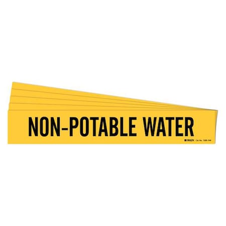 Brady Pipe Marker, Non-Potable Water, PK5 7203-1HV-PK