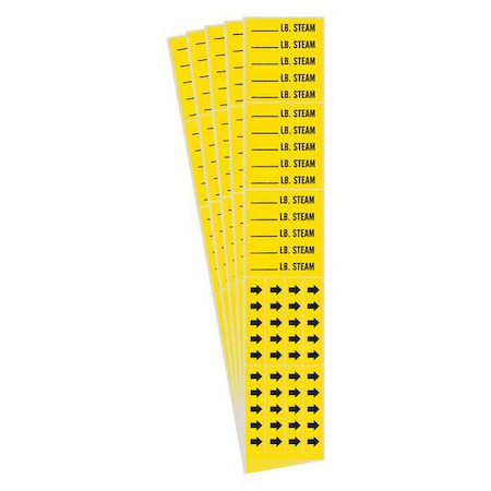 Brady Pipe Marker, PK5, 7309-3C-PK 7309-3C-PK