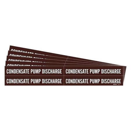 Brady Pipe Marker, Condensate Pump DischargePK5 7347-4-PK