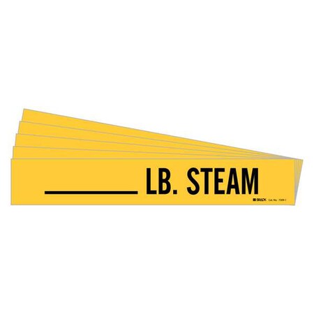 Brady Pipe Marker, Lb Steam, PK5 7309-1-PK