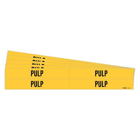 Brady Pipe Marker, Adhesive, Black, Pulp, PK5, 8797-4-PK 8797-4-PK