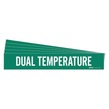 Brady Pipe Marker, White, Dual Temperature, PK5, 7353-1-PK 7353-1-PK