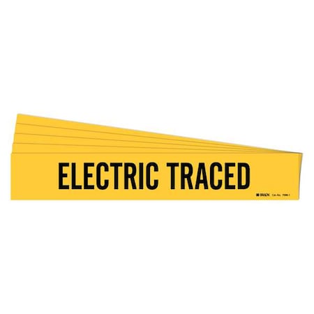 Brady Pipe Marker, Black, Electric Traced, PK5, 7096-1-PK 7096-1-PK