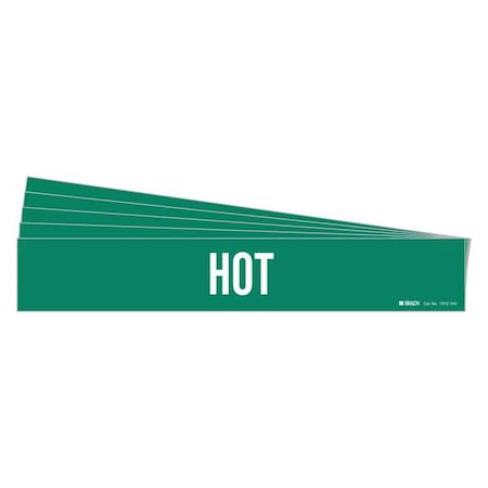 Brady Pipe Marker, Adhesive, White, Hot, PK5, 7372-1HV-PK 7372-1HV-PK