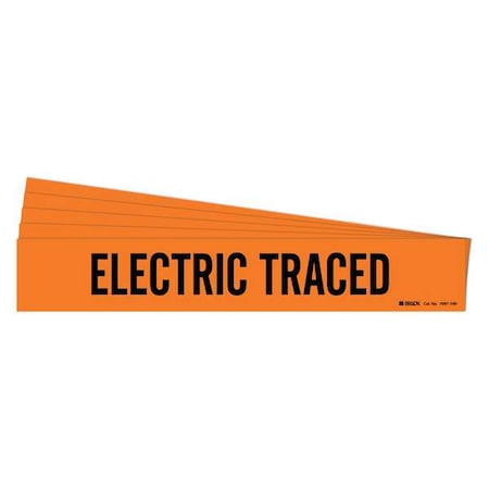 Brady Pipe Marker, Black, Electric Traced, PK5, 7097-1HV-PK 7097-1HV-PK