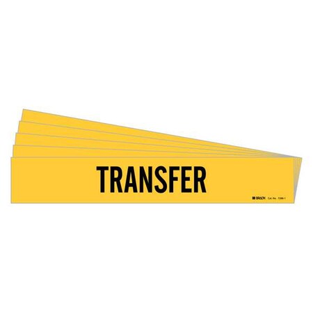 Brady Pipe Marker, Adhesive, Black, Transfer, PK5, 7288-1-PK 7288-1-PK