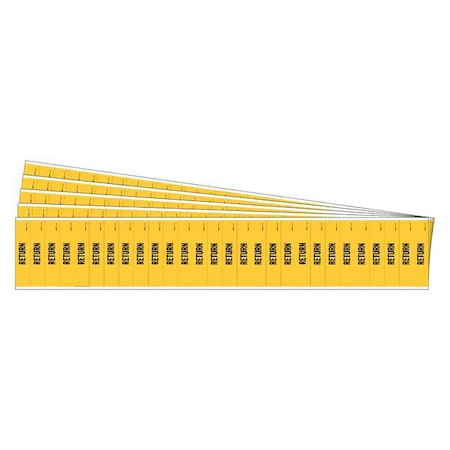 Brady Pipe Marker, Adhesive, Black, Return, PK5, 91964-PK 91964-PK