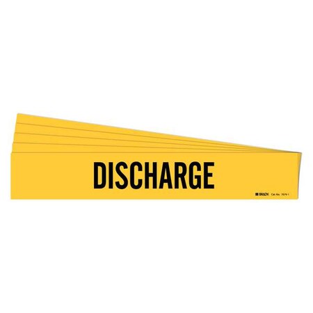 Brady Pipe Marker, Adhesive, Black, Discharge, PK5, 7079-1-PK 7079-1-PK