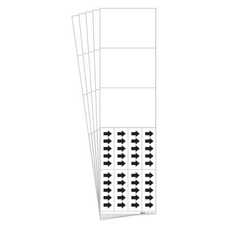 Brady Pipe Marker, Adhesive, Black, No Legend, PK5, 7026-3C-PK 7026-3C-PK