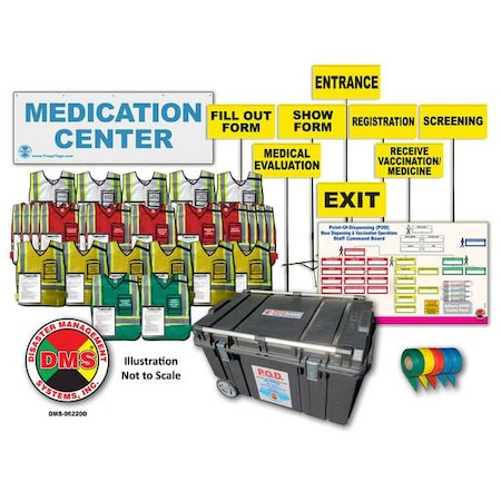 Disaster Management Systems Mass Vaccination POD Kit, 40 in L DMS-06220D