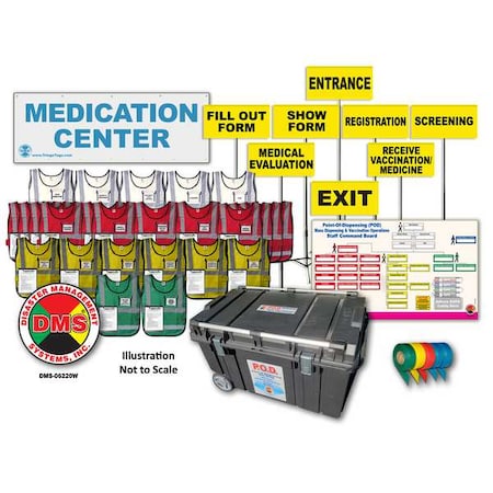 Disaster Management Systems Mass Vaccination POD Kit, 40 in L DMS-06220W