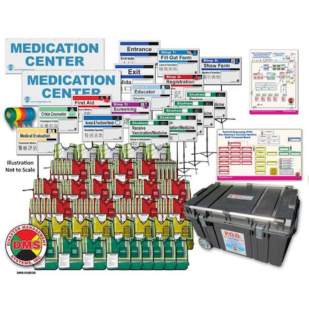 Disaster Management Systems Mass Vaccination POD Kit, 40 in L DMS-05863D