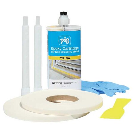 Pig Non-Slip Epoxy Tread Kit, Black/Yellow FLM854