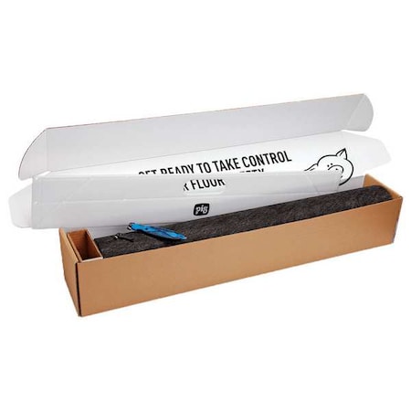 Pig Carpet Protection Mat, Polyester, 1/8 in Thick, Black, 3 ft W x 25 ft L GRPCP36206-BK