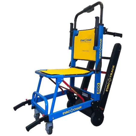 Evac-Chair Powered Stair Chair, 440 lb, Blue, Yellow 800H