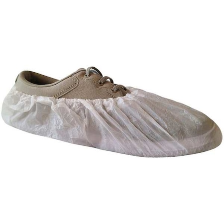 International Enviroguard Disposable Shoe Covers, CPE, White, Slip Resistant Sole: No , XL 3602