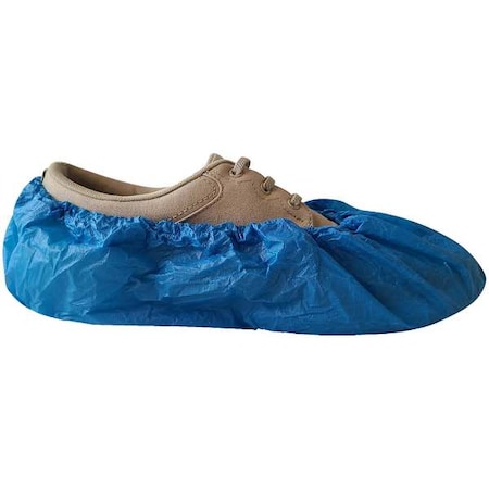 International Enviroguard Disposable Shoe Covers, CPE, Blue, Slip Resistant Sole: Yes , XL 3407B