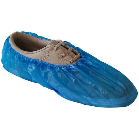 International Enviroguard Disposable Shoe Covers, CPE, Blue, Slip Resistant Sole: Yes , XL 3602B
