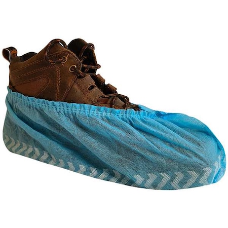 International Enviroguard Disposable Shoe Covers, Polypropylene, Blue, Slip Resistant Sole: Yes , XL V3200-XL