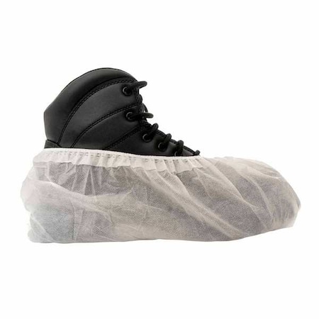 International Enviroguard Disposable Shoe Covers, Non-Woven Laminate, White, Slip Resistant Sole: Yes , L 3701