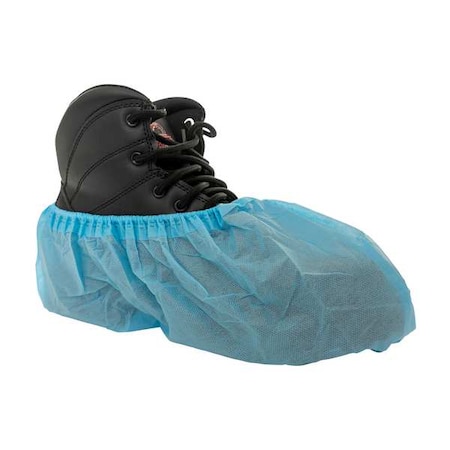 International Enviroguard Disposable Shoe Covers, Non-Woven Laminate, Blue, Slip Resistant Sole: Yes , L 3701B