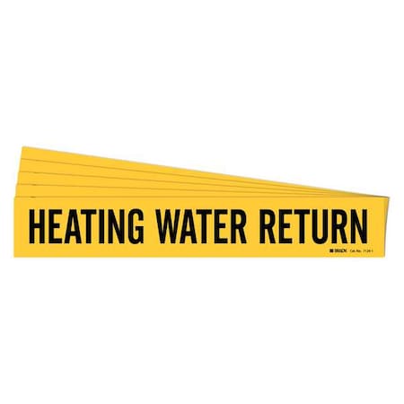 Brady Pipe Marker, Heating Water Return, PK5, 7129-1-PK 7129-1-PK