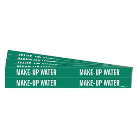 Brady Pipe Marker, Make-Up Water, PK5, 7182-4-PK 7182-4-PK