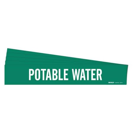 Brady Pipe Marker, Potable Water, PK5, 7219-1-PK 7219-1-PK