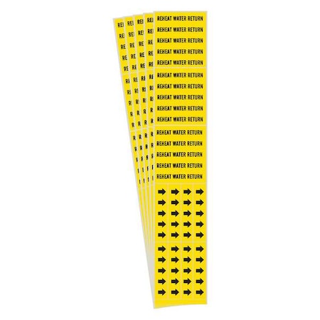 Brady Pipe Marker, PK5, 8802-3C-PK 8802-3C-PK