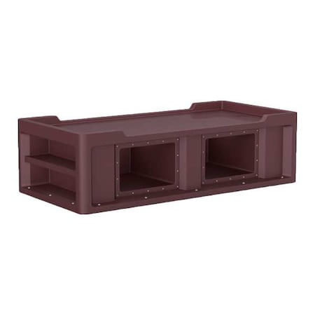 Cortech Institutional Bed, 86 in L, Burgundy 7802BY