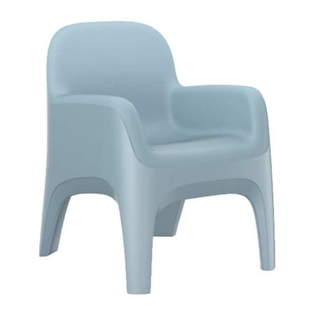 Cortech Arm Chair, Blue Gray Seat, 25 in W 26 in L 32 in H, Polyethylene Seat 7484BG