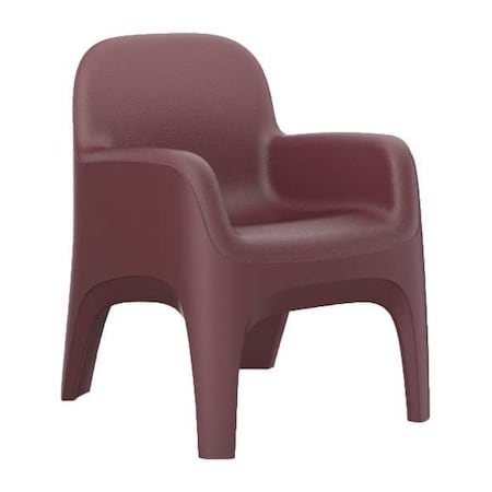 Cortech Arm Chair, Burgundy Seat, 25 in W 26 in L 32 in H, Polyethylene Seat 7484BY